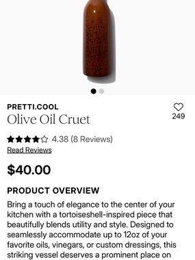 Tortoiseshell Brown Olive Oil Cruet
